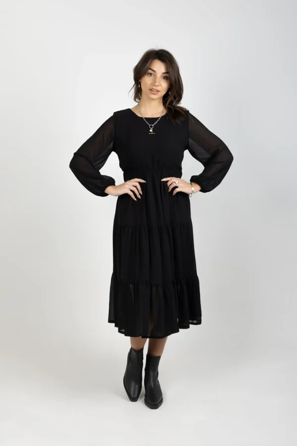 Dresses-BLANK SPACE LABEL ISABEL DRESS BLACK
