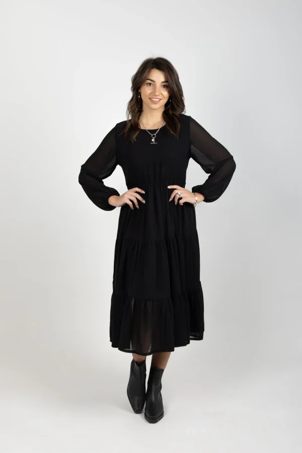 Dresses-BLANK SPACE LABEL ISABEL DRESS BLACK