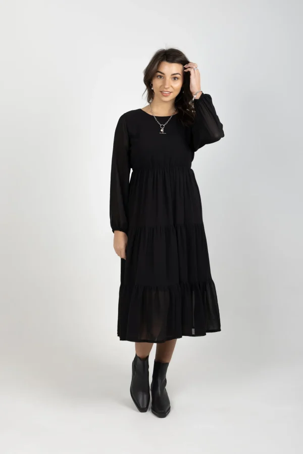 Dresses-BLANK SPACE LABEL ISABEL DRESS BLACK