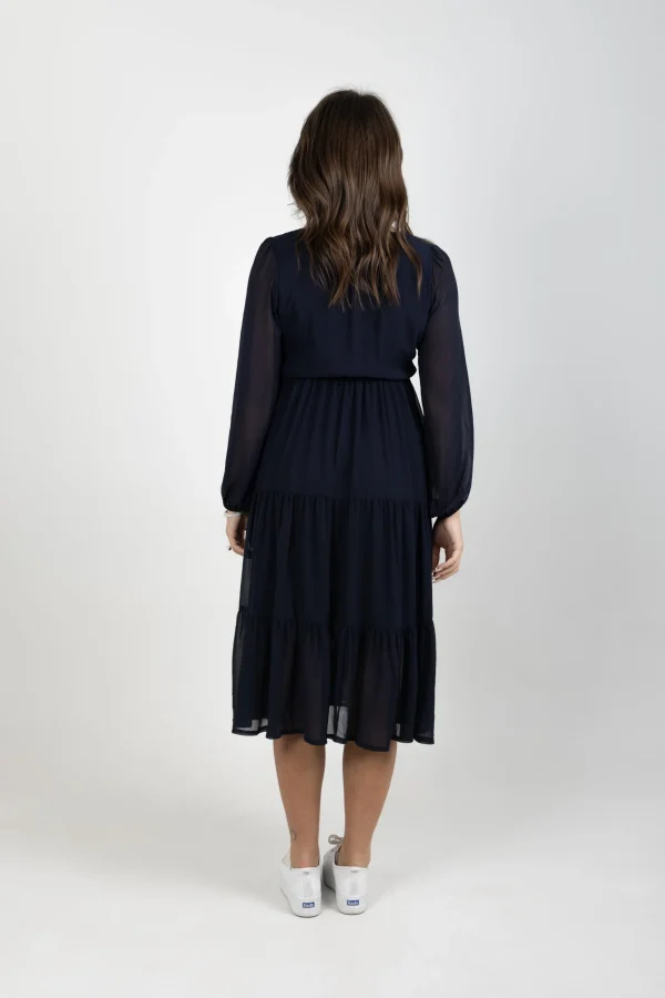 Dresses-BLANK SPACE LABEL ISABEL DRESS BLUE NOIR