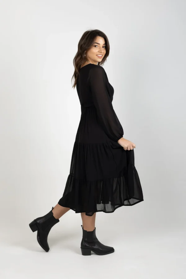 Dresses-BLANK SPACE LABEL ISABEL DRESS BLACK