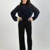 Shirts & Tops-BLANK SPACE LABEL JULIA TOP BLUE NOIR