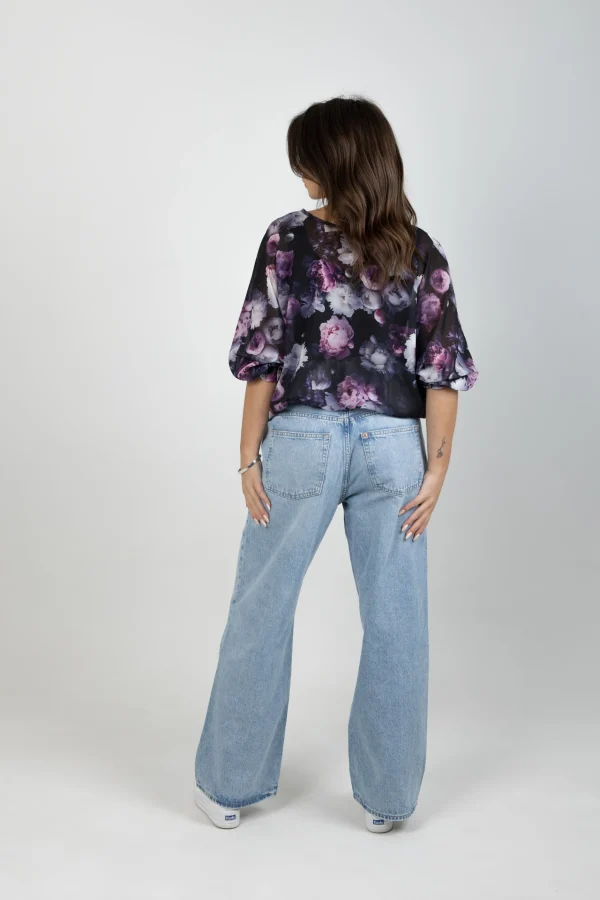 Shirts & Tops-BLANK SPACE LABEL LILY TOP MOONLIGHT GARDEN