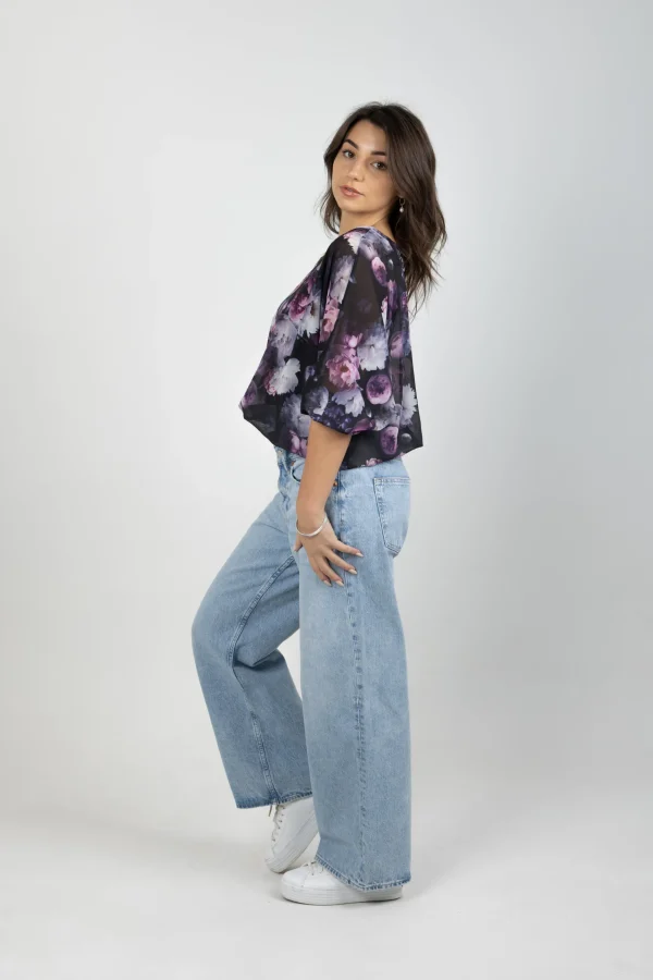 Shirts & Tops-BLANK SPACE LABEL LILY TOP MOONLIGHT GARDEN