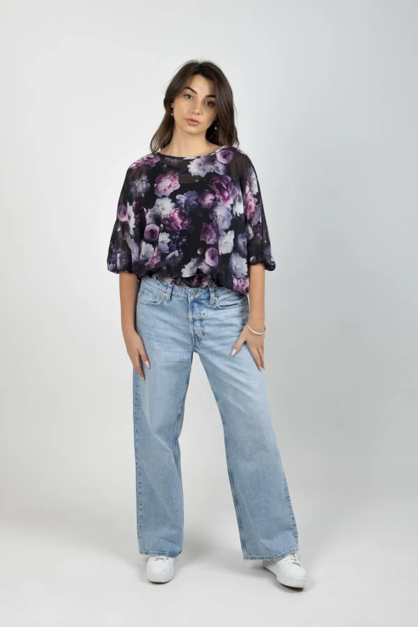 Shirts & Tops-BLANK SPACE LABEL LILY TOP MOONLIGHT GARDEN