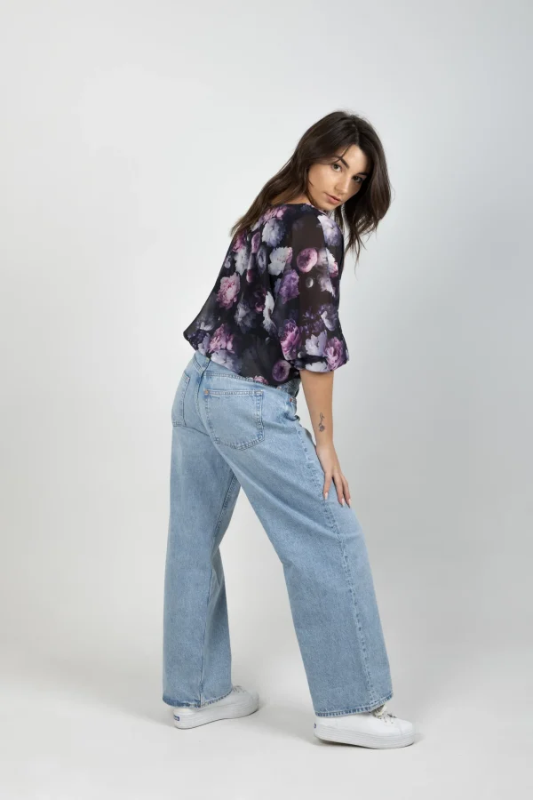 Shirts & Tops-BLANK SPACE LABEL LILY TOP MOONLIGHT GARDEN