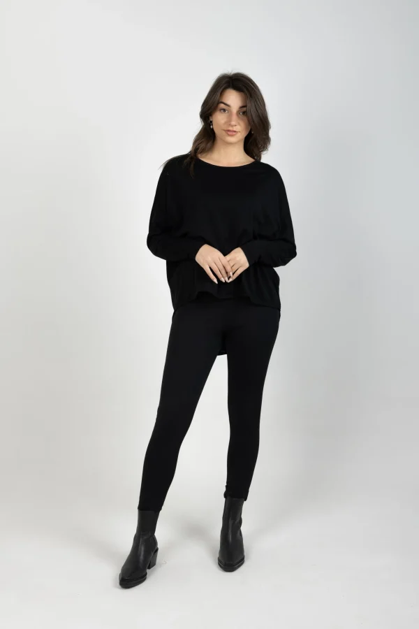 Sweaters & Knitwear-BLANK SPACE LABEL LUCY MERINO BLACK