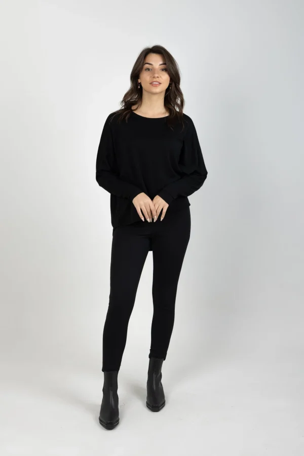 Sweaters & Knitwear-BLANK SPACE LABEL LUCY MERINO BLACK