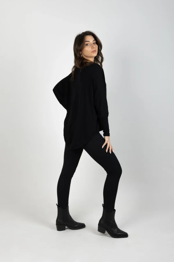 Sweaters & Knitwear-BLANK SPACE LABEL LUCY MERINO BLACK