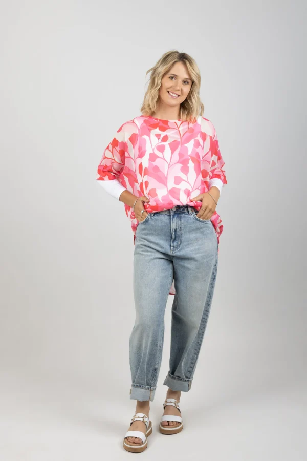Shirts & Tops-BLANK SPACE LABEL LUCY TOP PINK PARADISE