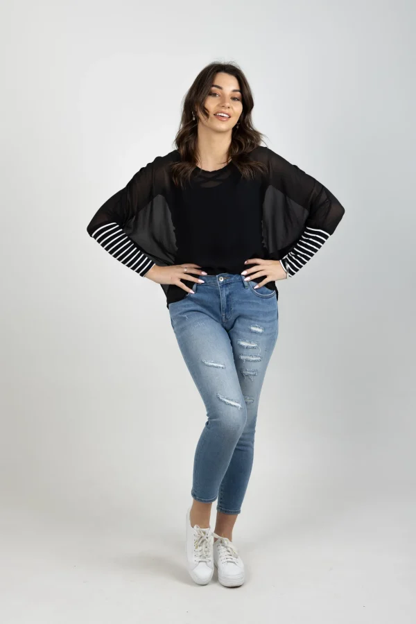 Shirts & Tops-BLANK SPACE LABEL LUCY TOP BLACK
