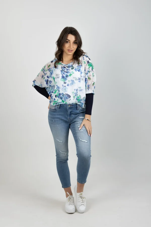 Shirts & Tops-BLANK SPACE LABEL LUCY TOP ENCHANTED GARDEN