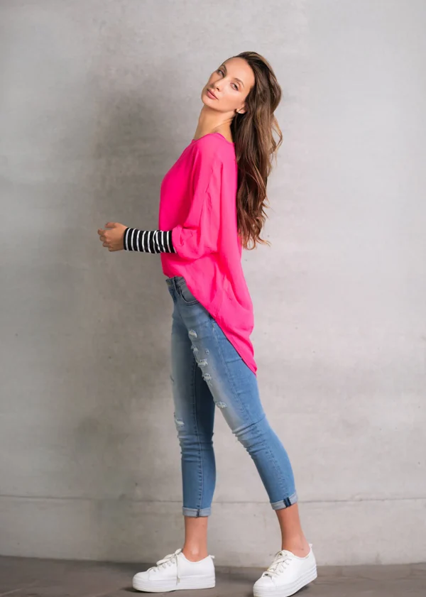 Shirts & Tops-BLANK SPACE LABEL LUCY TOP FLAMINGO