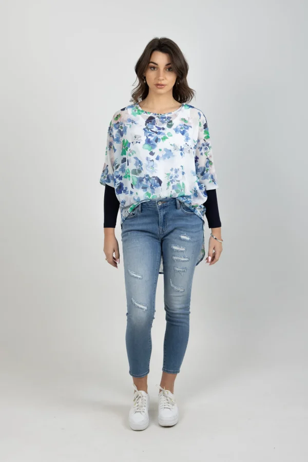 Shirts & Tops-BLANK SPACE LABEL LUCY TOP ENCHANTED GARDEN