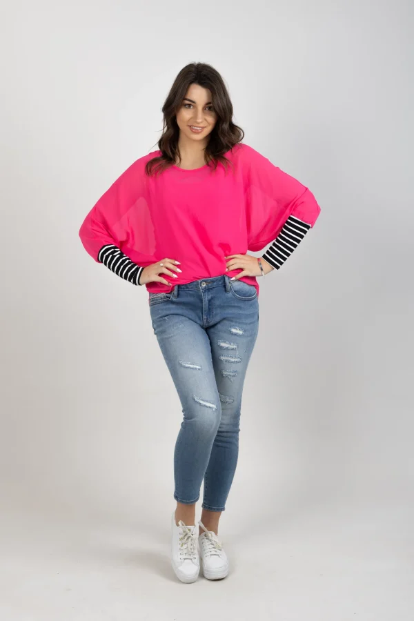 Shirts & Tops-BLANK SPACE LABEL LUCY TOP FLAMINGO