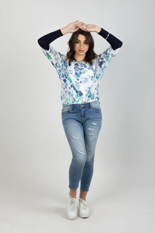 Shirts & Tops-BLANK SPACE LABEL LUCY TOP ENCHANTED GARDEN