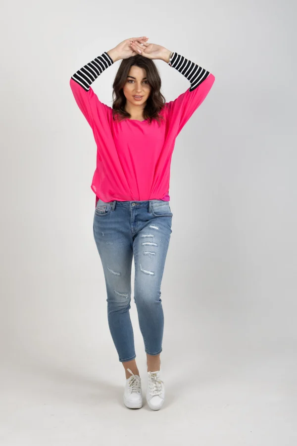 Shirts & Tops-BLANK SPACE LABEL LUCY TOP FLAMINGO