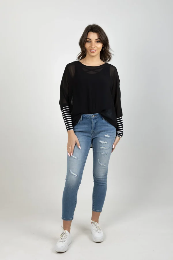 Shirts & Tops-BLANK SPACE LABEL LUCY TOP BLACK