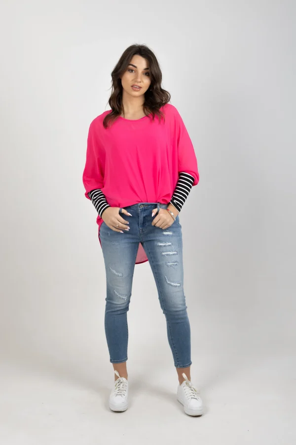 Shirts & Tops-BLANK SPACE LABEL LUCY TOP FLAMINGO