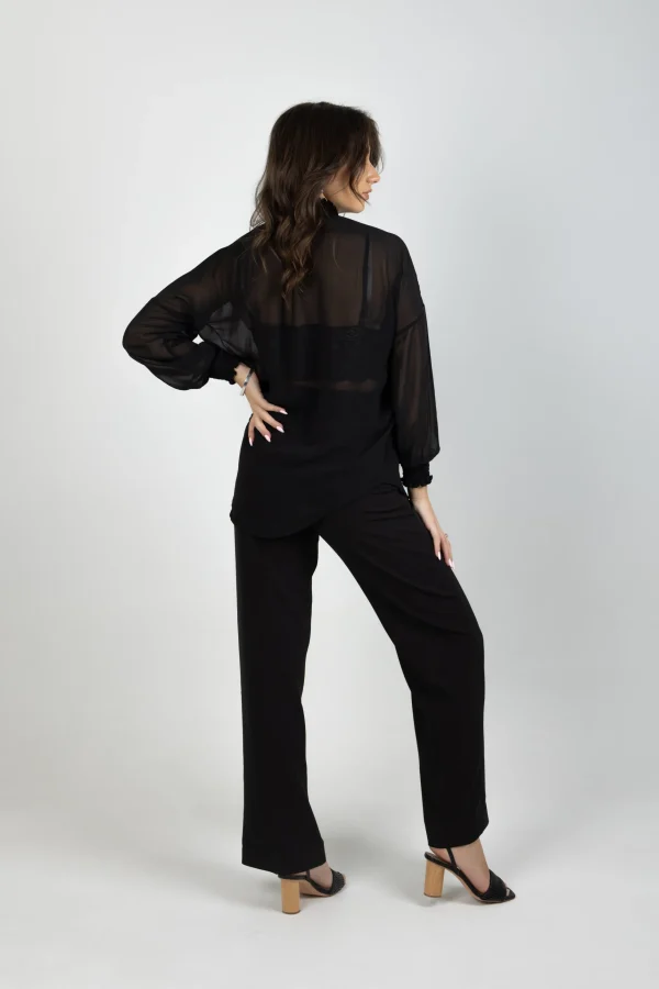 Shirts & Tops-BLANK SPACE LABEL MILAN SHIRT BLACK