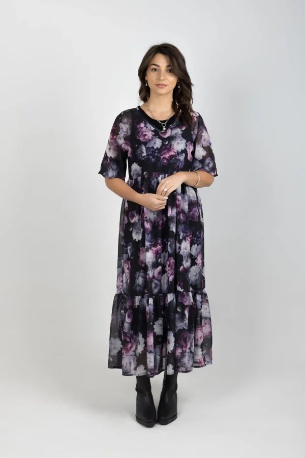 Dresses-BLANK SPACE LABEL REBECCA DRESS MOONLIGHT GARDEN