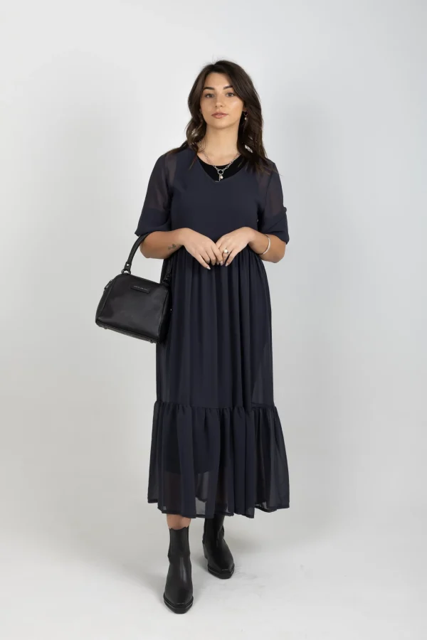 Dresses-BLANK SPACE LABEL REBECCA DRESS GRAPHITE