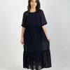 Dresses-BLANK SPACE LABEL RUBY DRESS BLUE NOIR