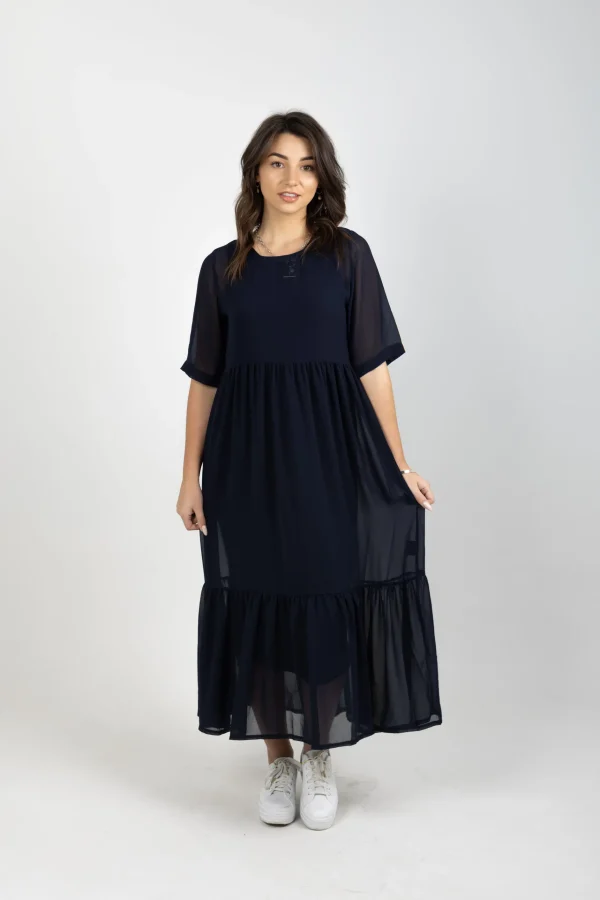 Dresses-BLANK SPACE LABEL RUBY DRESS BLUE NOIR