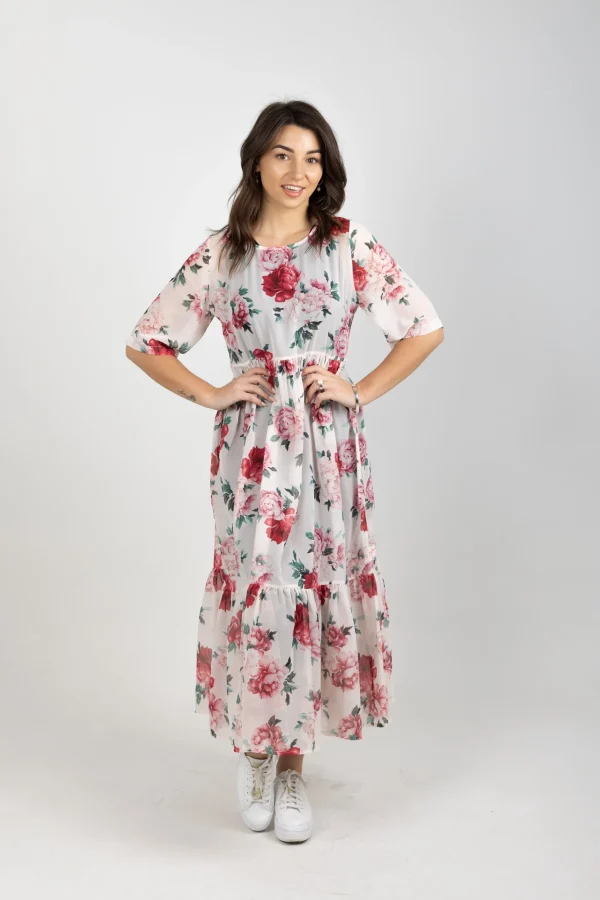 Dresses-BLANK SPACE LABEL RUBY DRESS MY SECRET GARDEN IVORY