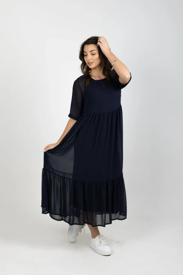 Dresses-BLANK SPACE LABEL RUBY DRESS BLUE NOIR