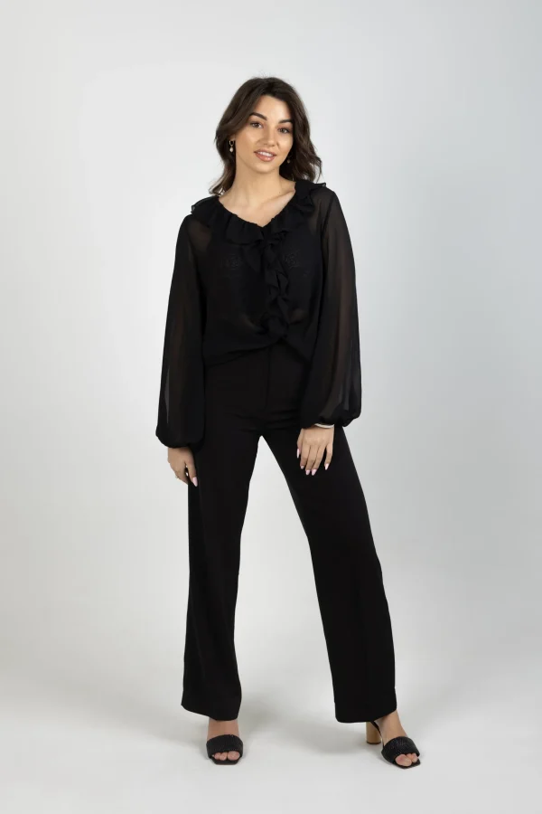 Shirts & Tops-BLANK SPACE LABEL SARAH TOP BLACK