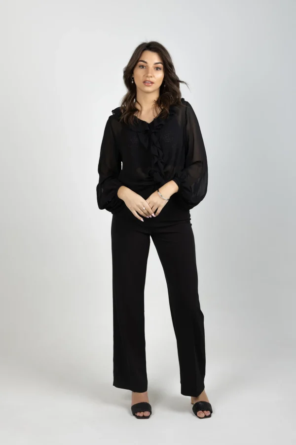 Shirts & Tops-BLANK SPACE LABEL SARAH TOP BLACK
