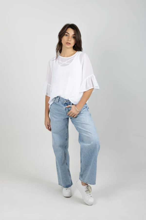 Shirts & Tops-BLANK SPACE LABEL SASHA TOP WHITE