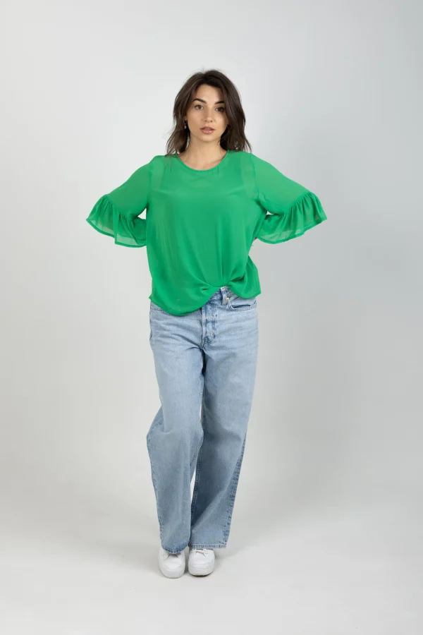 Shirts & Tops-BLANK SPACE LABEL SASHA TOP APPLE GREEN