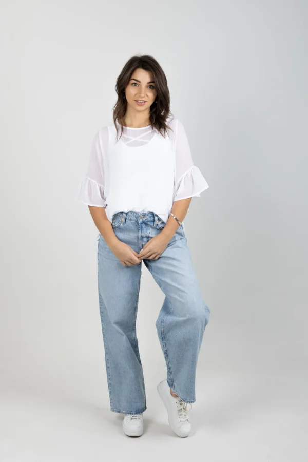 Shirts & Tops-BLANK SPACE LABEL SASHA TOP WHITE