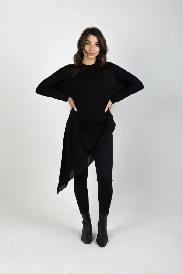 Sweaters & Knitwear-BLANK SPACE LABEL SOPHIE MERINO BLACK