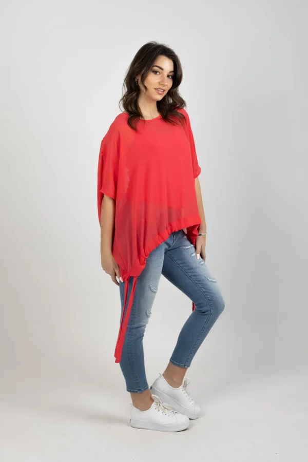 Shirts & Tops-BLANK SPACE LABEL SWIFT TOP CORAL
