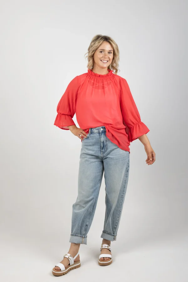 Shirts & Tops-BLANK SPACE LABEL TILLY TOP CORAL