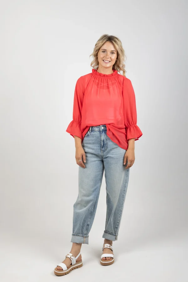 Shirts & Tops-BLANK SPACE LABEL TILLY TOP CORAL