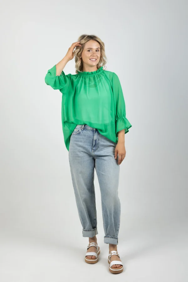 Shirts & Tops-BLANK SPACE LABEL TILLY TOP APPLE GREEN