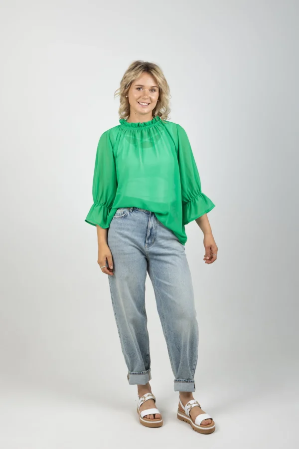Shirts & Tops-BLANK SPACE LABEL TILLY TOP APPLE GREEN