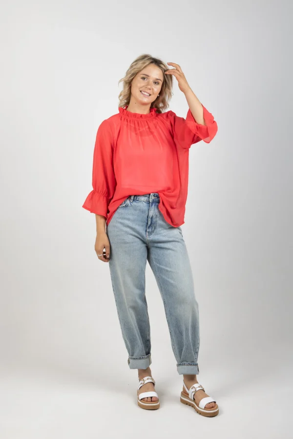 Shirts & Tops-BLANK SPACE LABEL TILLY TOP CORAL