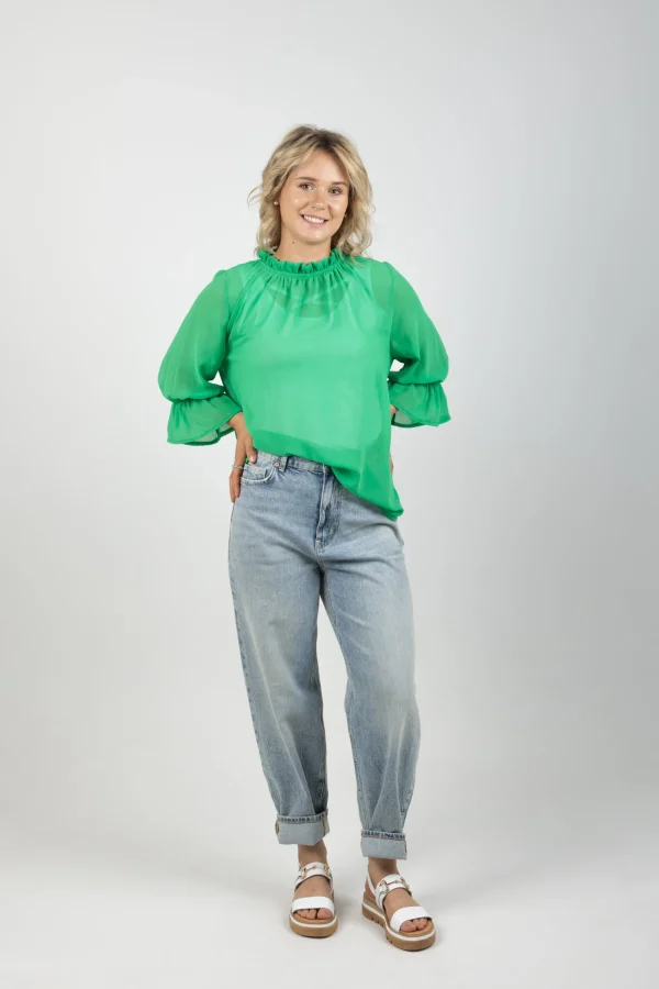 Shirts & Tops-BLANK SPACE LABEL TILLY TOP APPLE GREEN