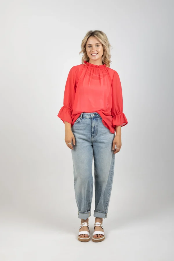 Shirts & Tops-BLANK SPACE LABEL TILLY TOP CORAL
