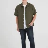 Shirts-BLANK SPACE LABEL WILLIAM LINEN SHIRT CAPER