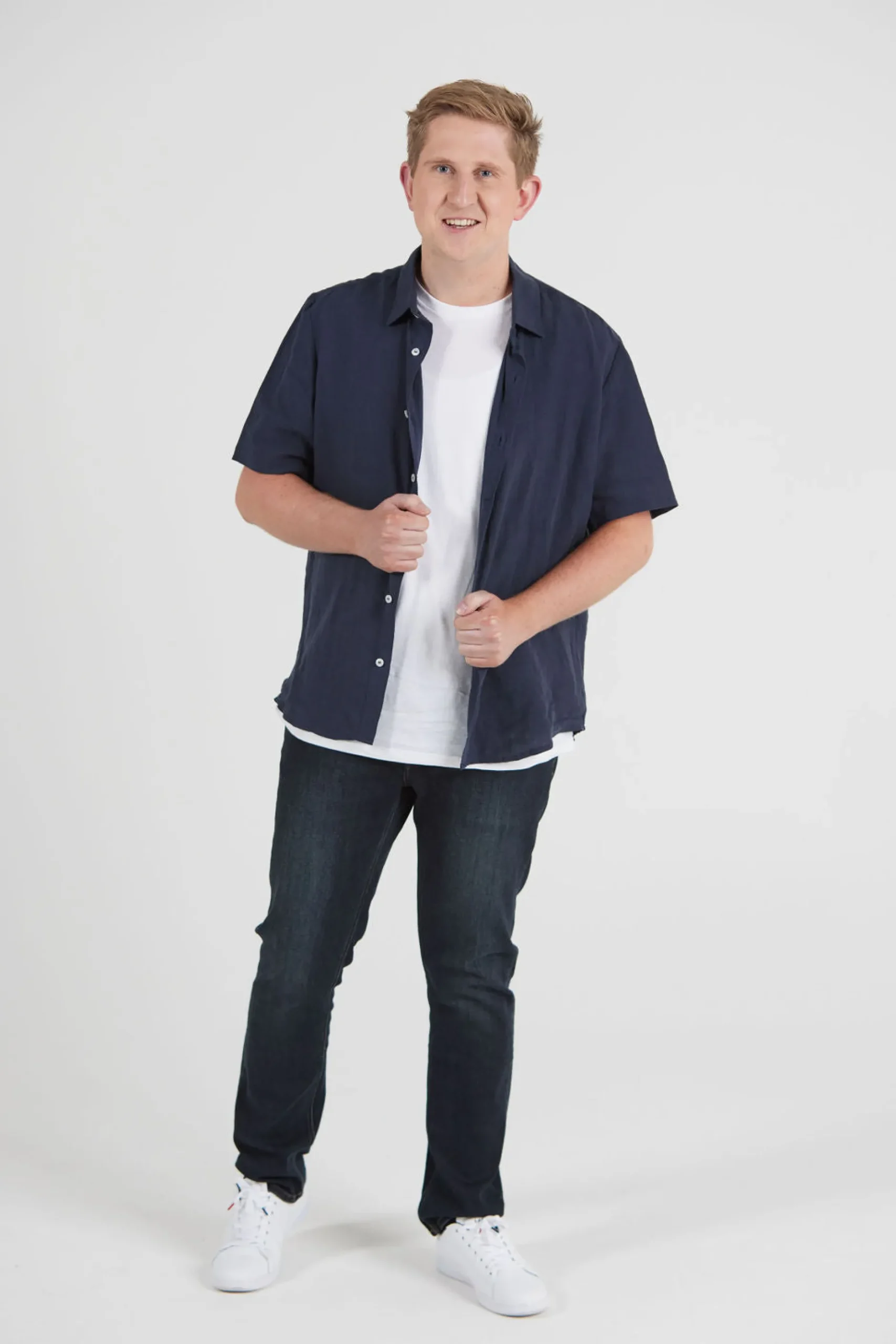 blank_space_label_william_1-2.webp Shirts-BLANK SPACE LABEL WILLIAM LINEN SHIRT NAVY
