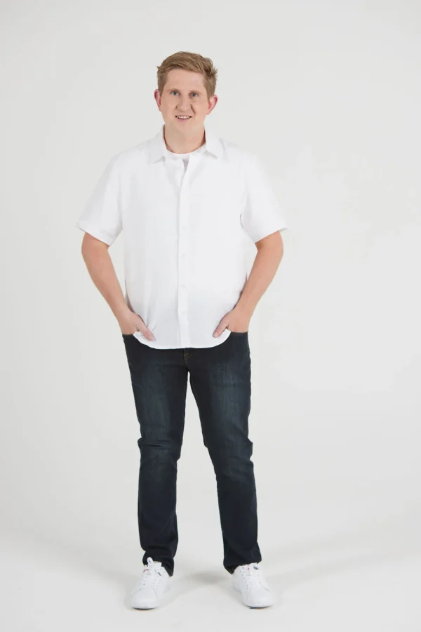 Shirts-BLANK SPACE LABEL WILLIAM LINEN SHIRT WHITE
