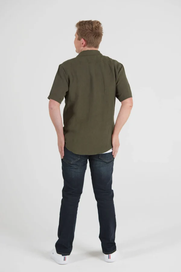 Shirts-BLANK SPACE LABEL WILLIAM LINEN SHIRT CAPER