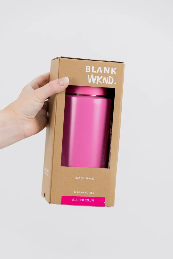 Drink Bottles-BLANK WKND. CERAMIC BOTTLE - BUBBLEGUM