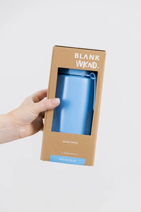 Drink Bottles-BLANK WKND. CERAMIC BOTTLE - ARCTIC BLUE